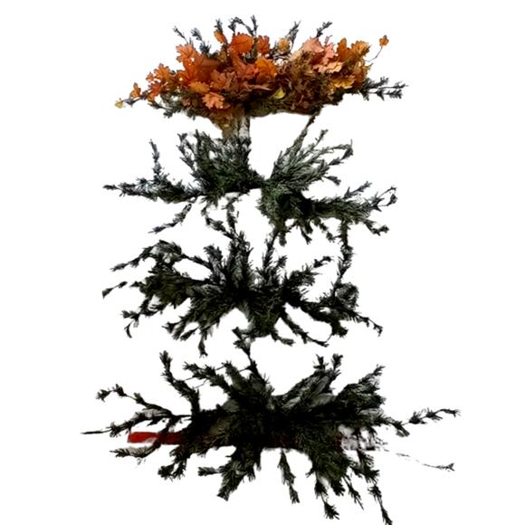 🍂 Vintage Faux Evergreen Swags 🎄 Holiday Décor Set of 4 - Picture 2 of 9